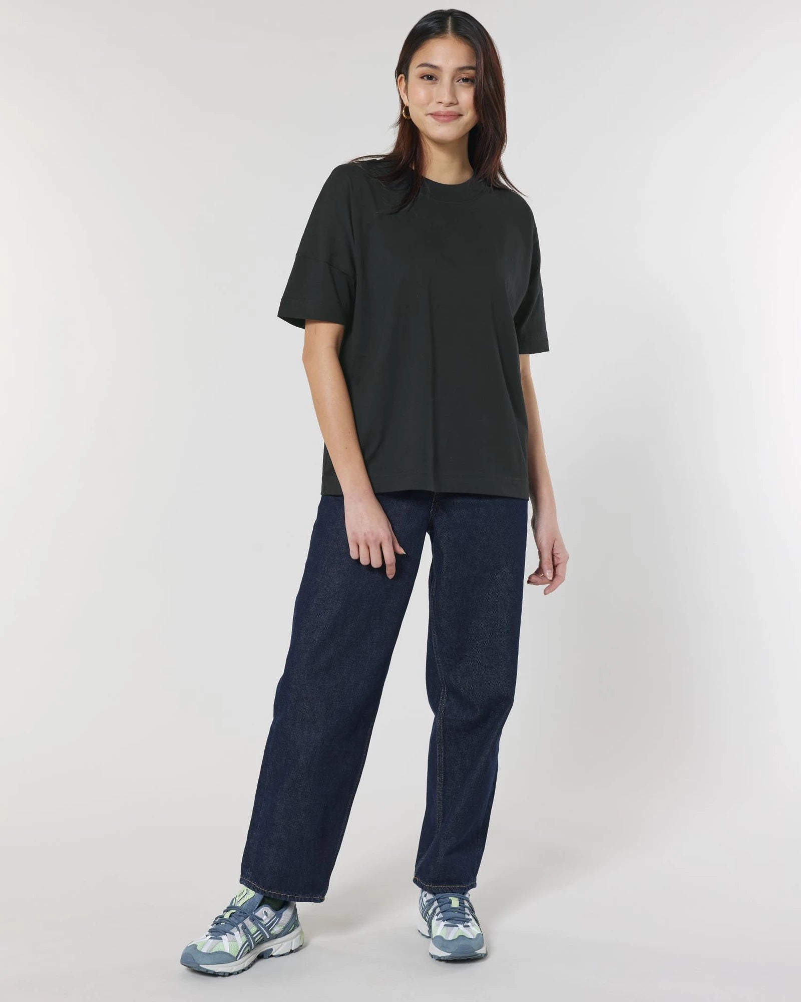 T-shirt oversize Stanley/Stella Blaster da personalizzare - Nero
